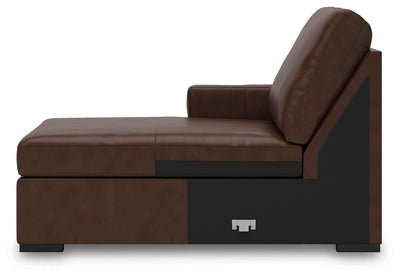 McDowlan 3-Piece LAF Chaise Sectional in Coffee Leather