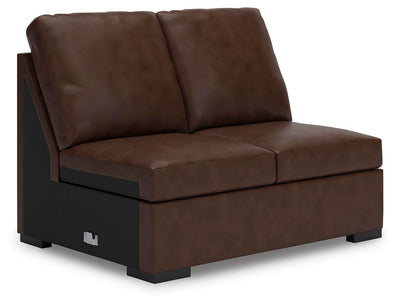 McDowlan 3-Piece LAF Chaise Sectional in Coffee Leather