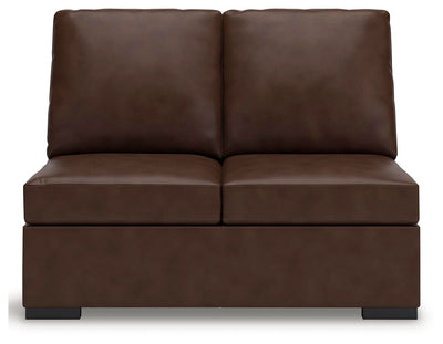 McDowlan 3-Piece LAF Chaise Sectional in Coffee Leather