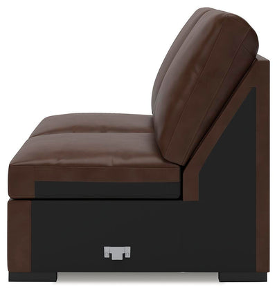 McDowlan 3-Piece LAF Chaise Sectional in Coffee Leather