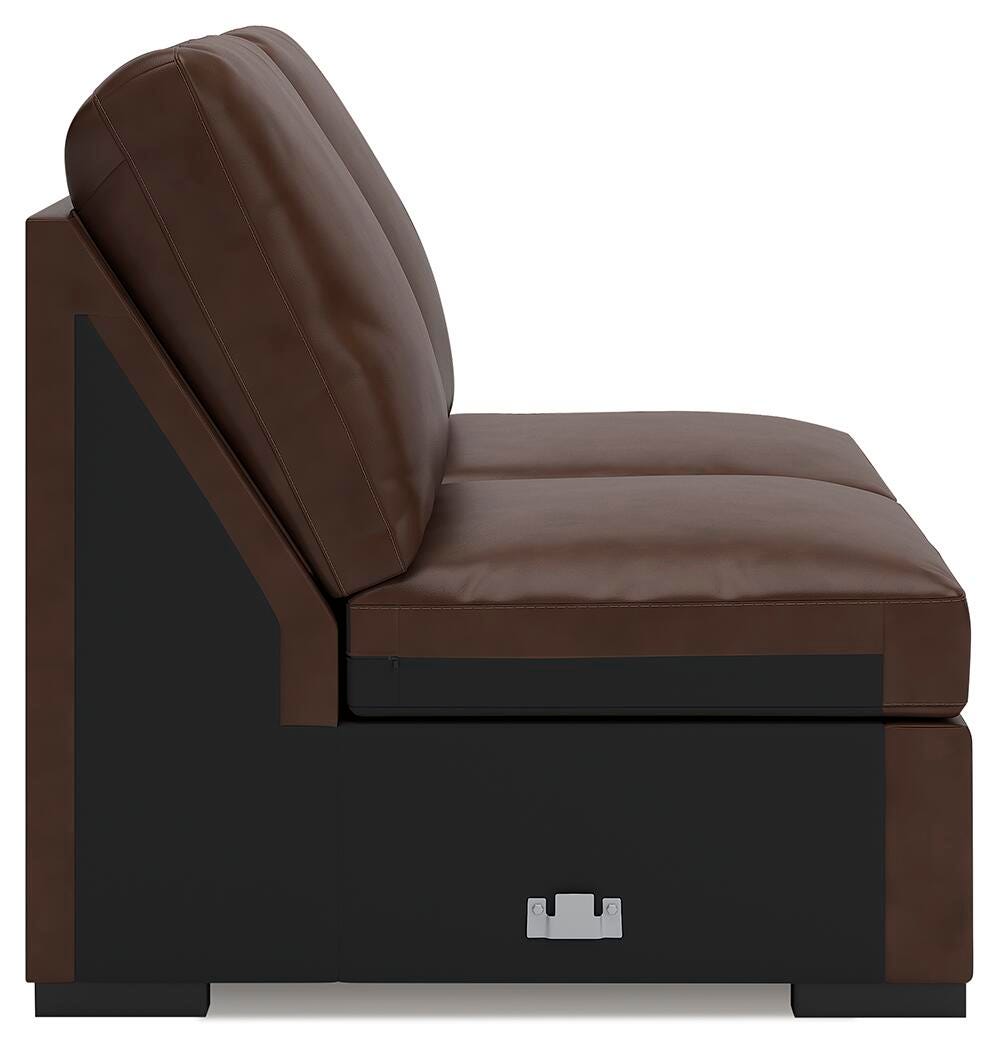 McDowlan 3-Piece LAF Chaise Sectional in Coffee Leather