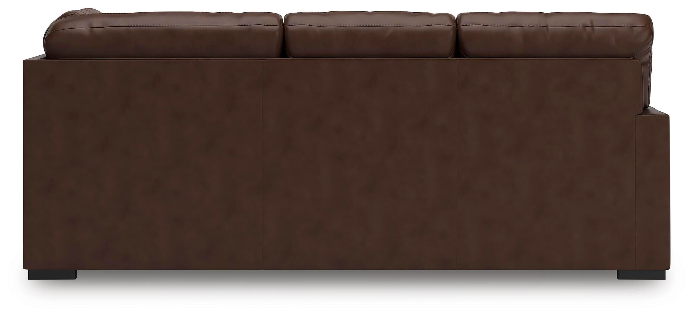 McDowlan 3-Piece RAF Chaise Sectional in Coffee Leather