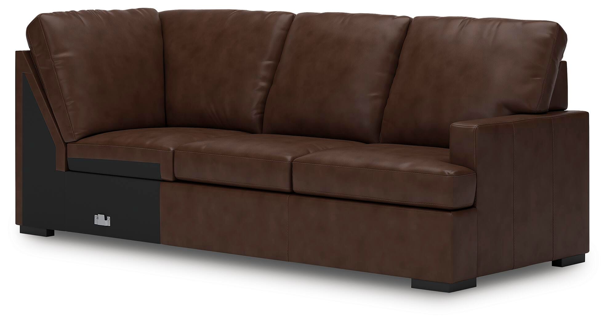 McDowlan 3-Piece LAF Chaise Sectional in Coffee Leather