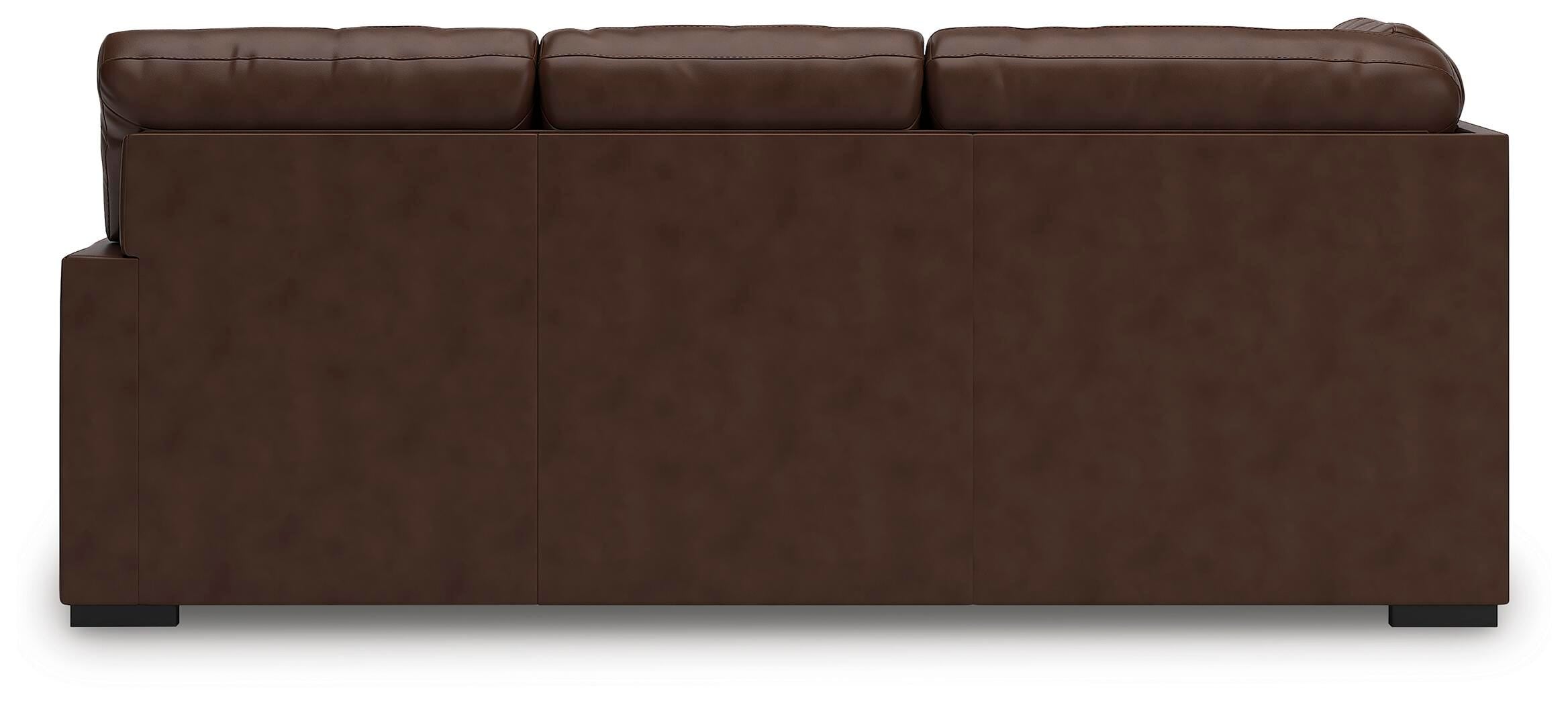 McDowlan 3-Piece LAF Chaise Sectional in Coffee Leather