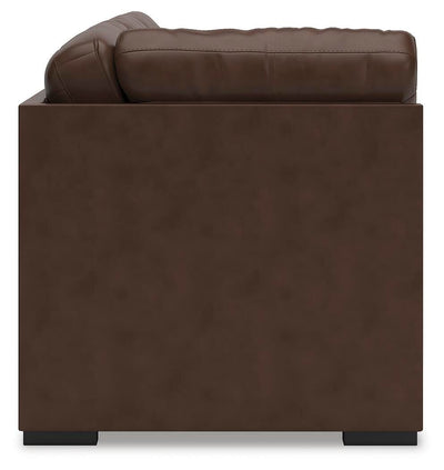 McDowlan 3-Piece LAF Chaise Sectional in Coffee Leather