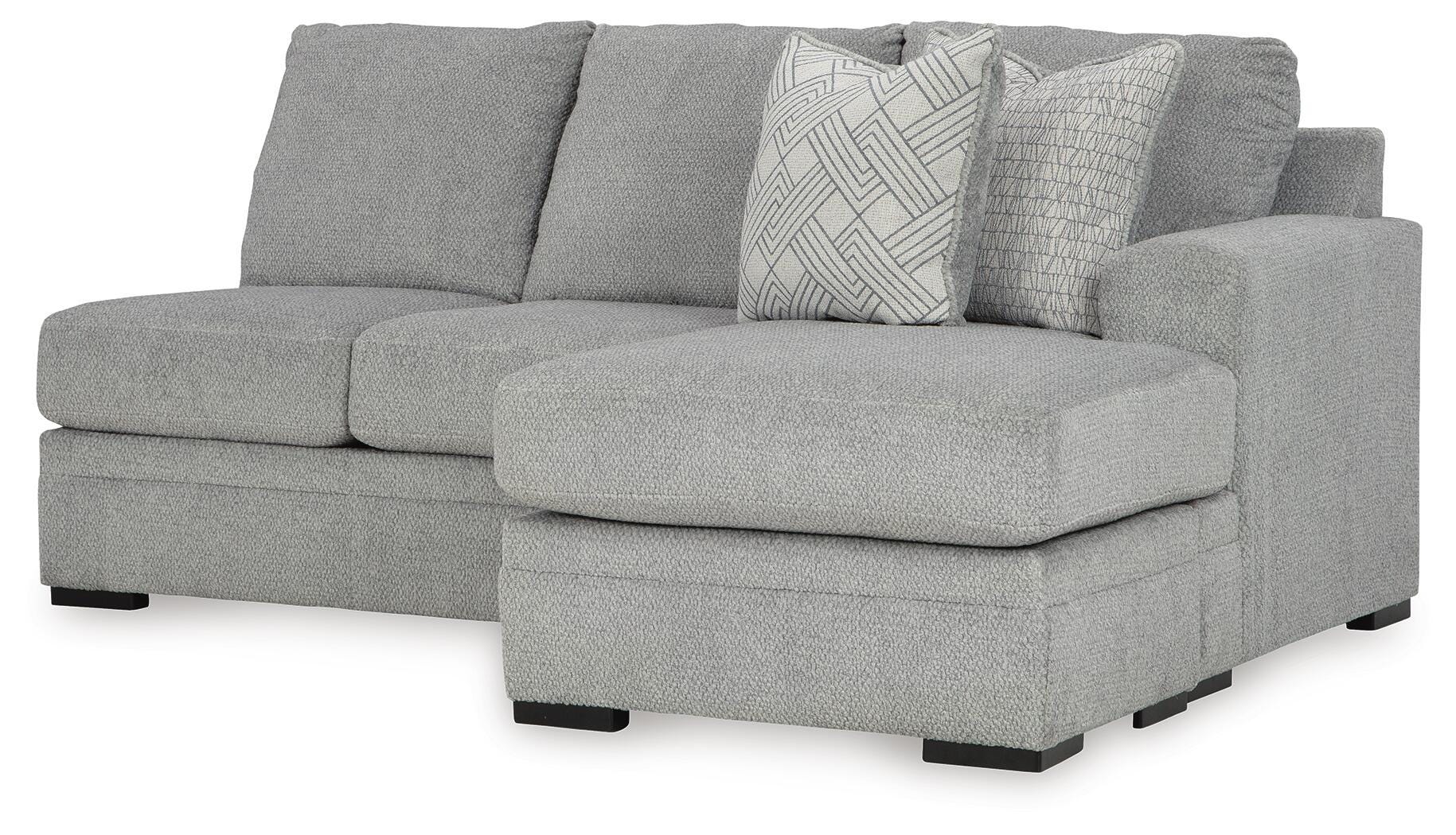 Casselbury 2-Piece LAF Sectional in Cement Velvet