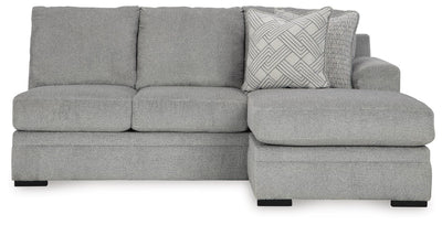 Casselbury 2-Piece LAF Sectional in Cement Velvet