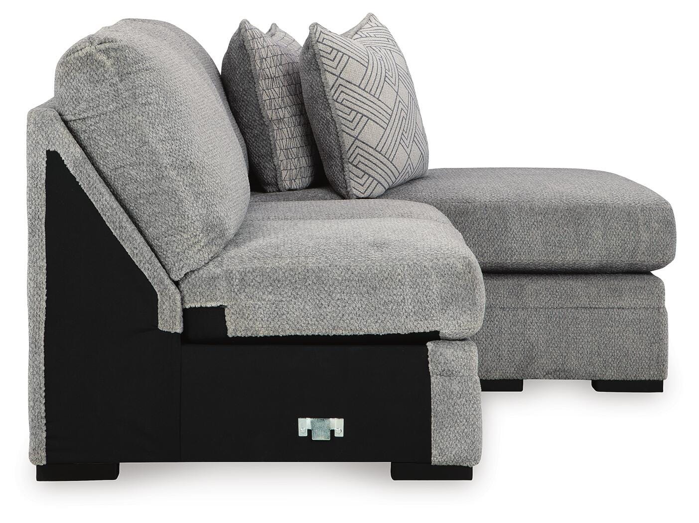 Casselbury 2-Piece LAF Sectional in Cement Velvet
