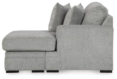Casselbury 2-Piece LAF Sectional in Cement Velvet