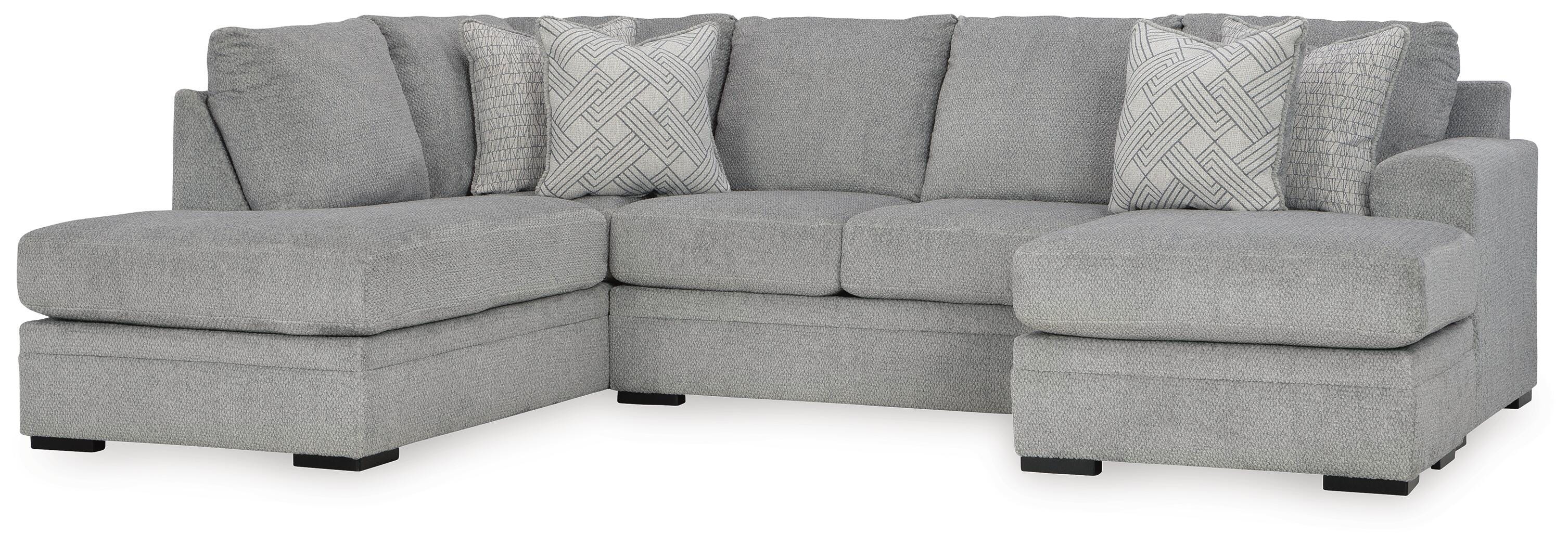 Casselbury 2-Piece LAF Sectional in Cement Velvet