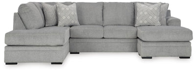 Casselbury 2-Piece LAF Sectional in Cement Velvet