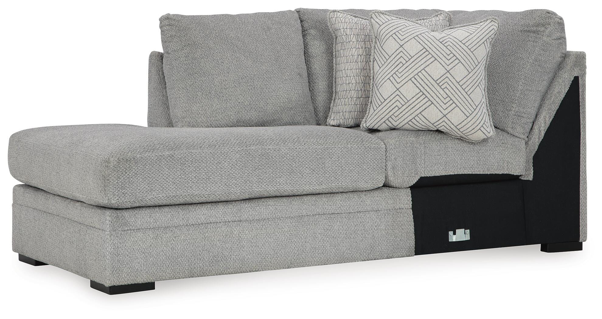 Casselbury 2-Piece LAF Sectional in Cement Velvet