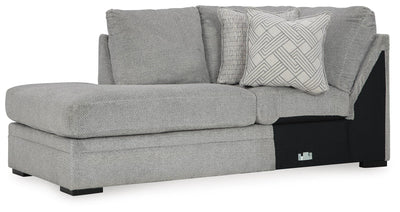 Casselbury 2-Piece LAF Sectional in Cement Velvet