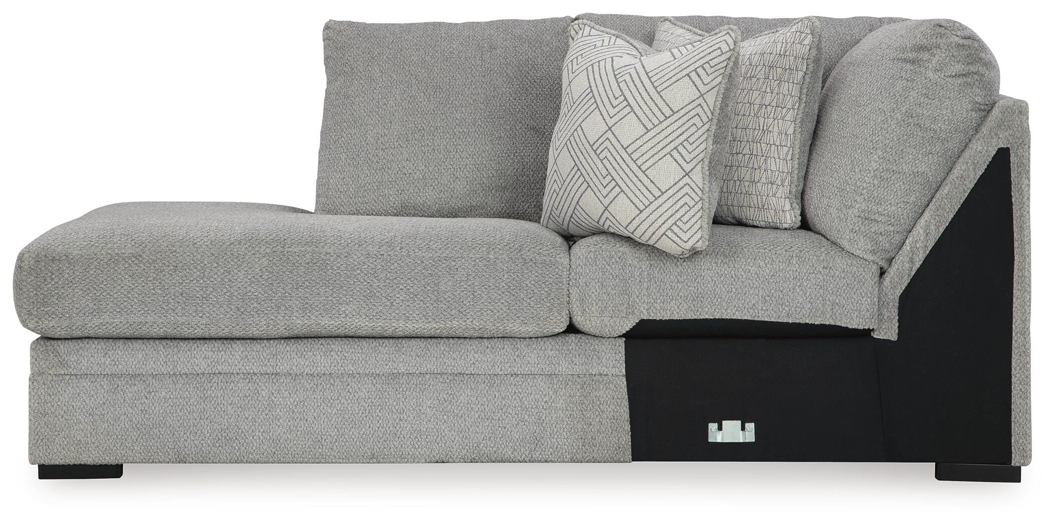 Casselbury 2-Piece LAF Sectional in Cement Velvet