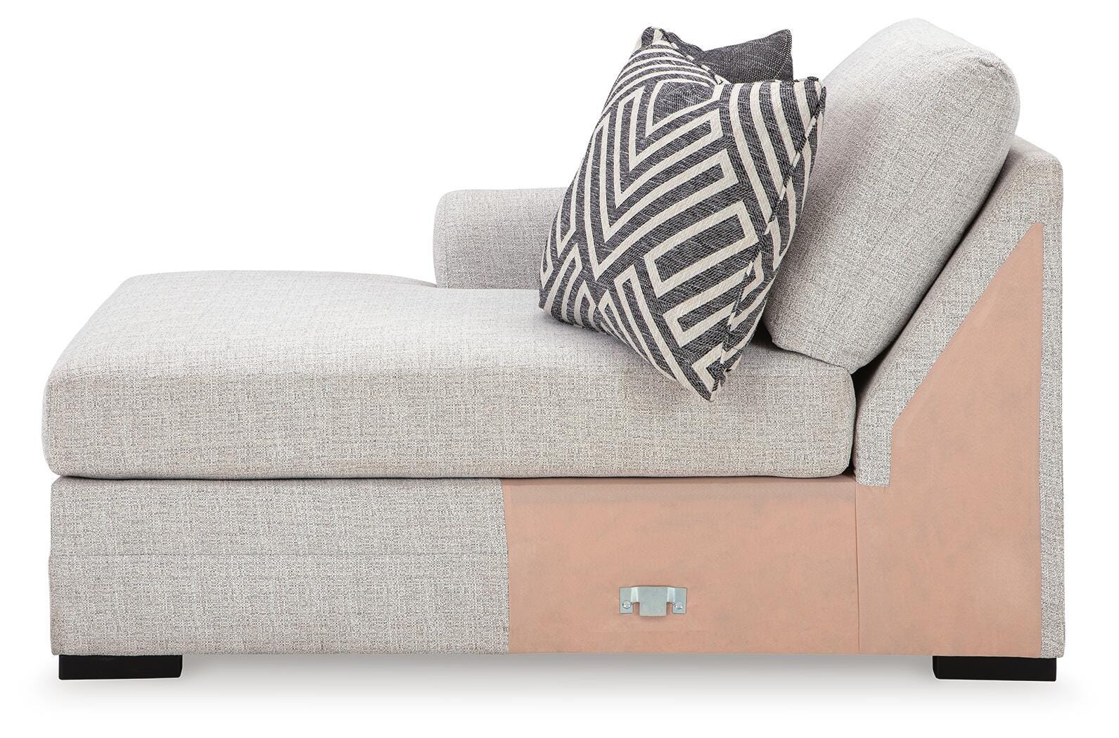 Koralynn 3-Piece Sectional and Oversized Accent Ottoman in Stone