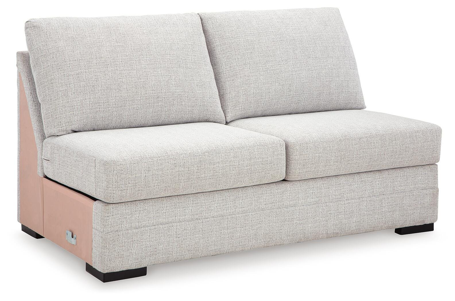 Koralynn 3-Piece Sectional and Oversized Accent Ottoman in Stone
