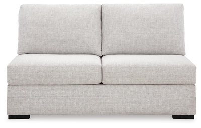 Koralynn 3-Piece RAF Chaise Sectional in Stone Performance Fabric and Next-Gen Nuvella