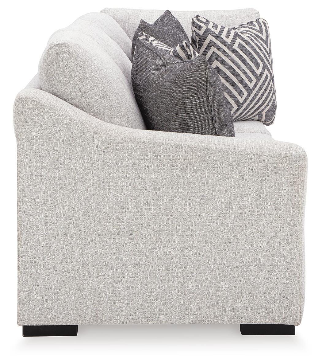 Koralynn 3-Piece RAF Chaise Sectional in Stone Performance Fabric and Next-Gen Nuvella