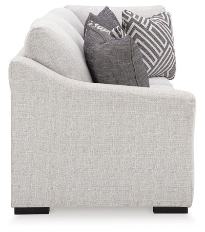 Koralynn 3-Piece RAF Chaise Sectional in Stone Performance Fabric and Next-Gen Nuvella
