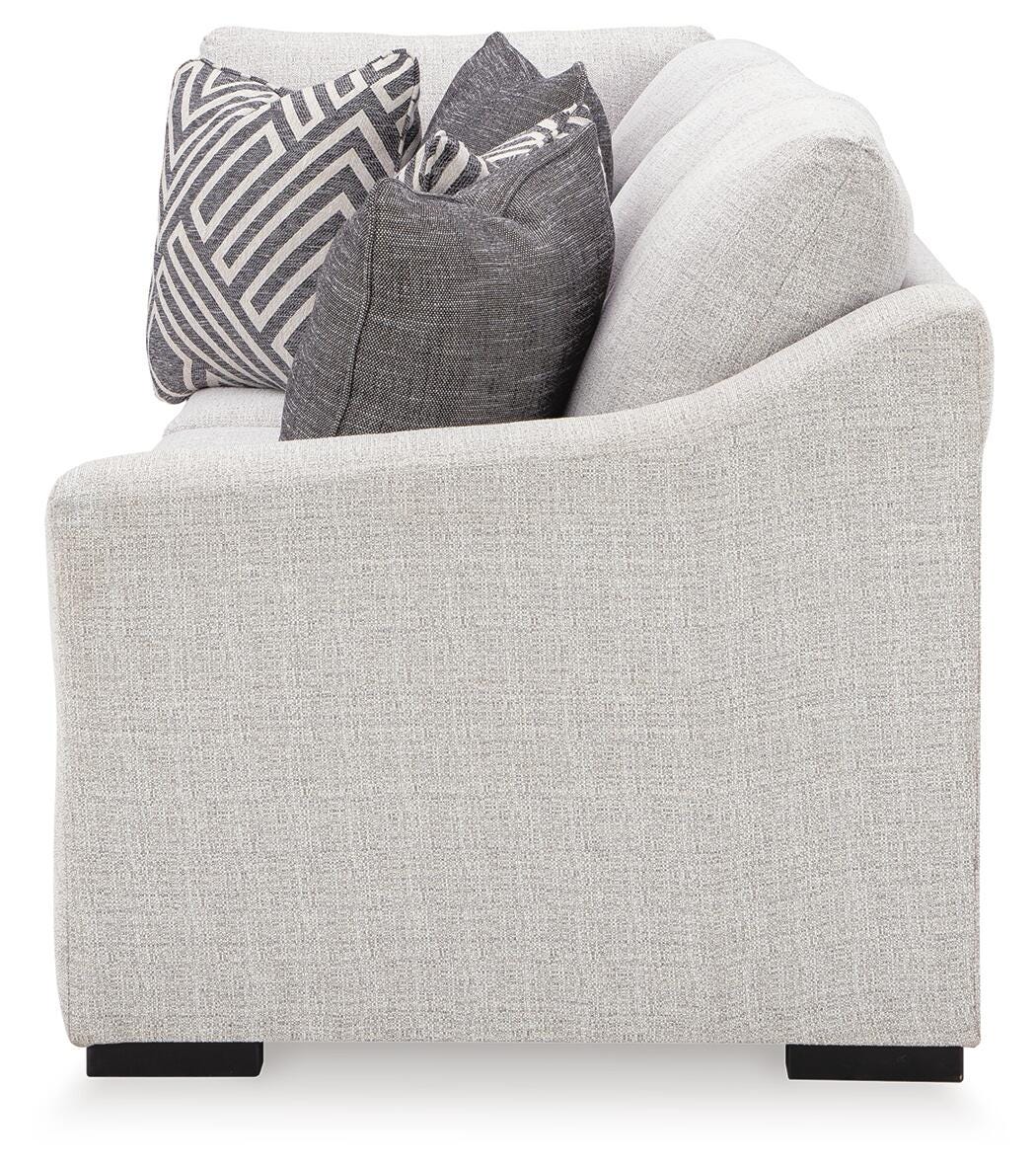Koralynn 3-Piece Sectional and Oversized Accent Ottoman in Stone