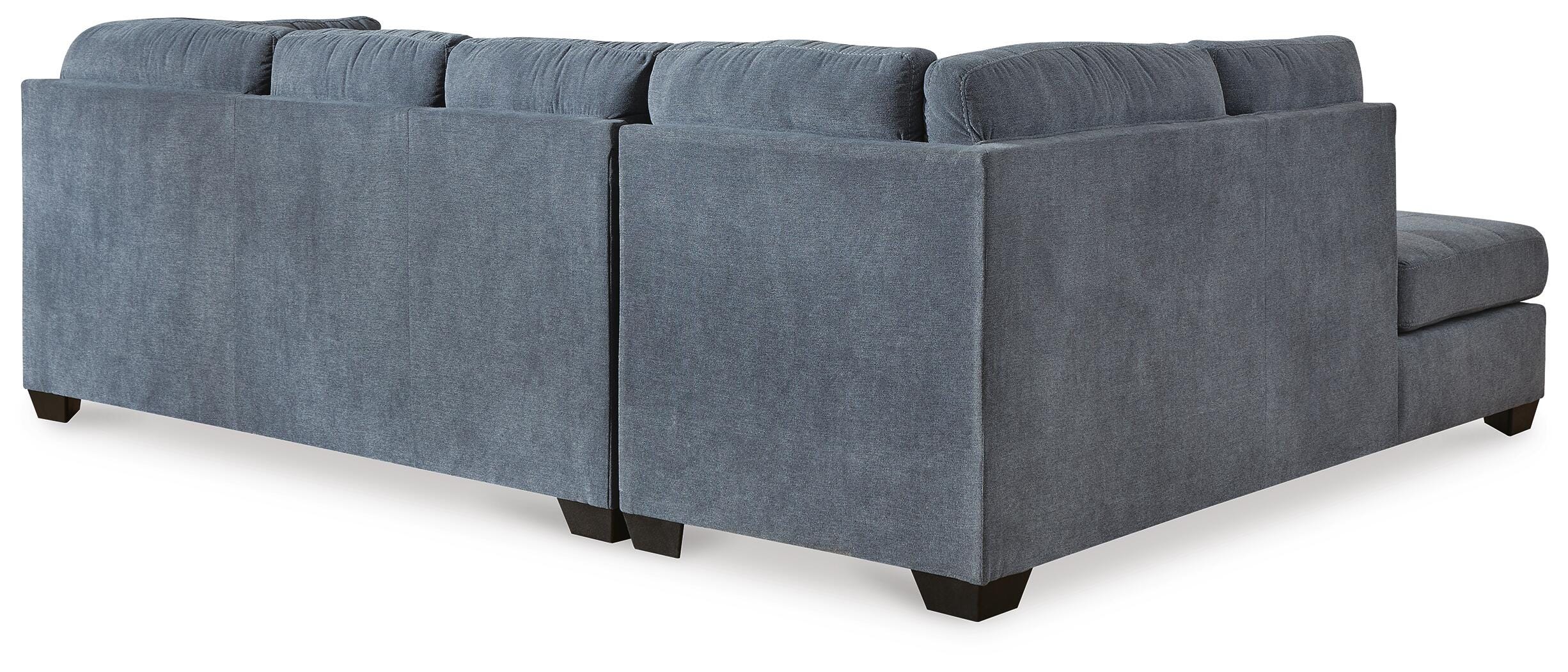 Marleton 2-Piece LAF Chaise Sleeper Sectional in Denim Microfiber