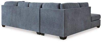 Marleton 2-Piece LAF Chaise Sleeper Sectional in Denim Microfiber