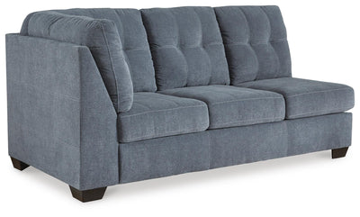 Marleton 2-Piece RAF Chaise Sleeper Sectional in Denim Microfiber