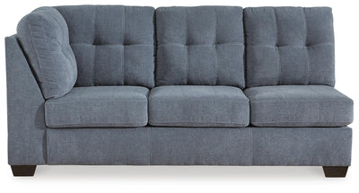 Marleton 2-Piece RAF Chaise Sectional in Denim Microfiber