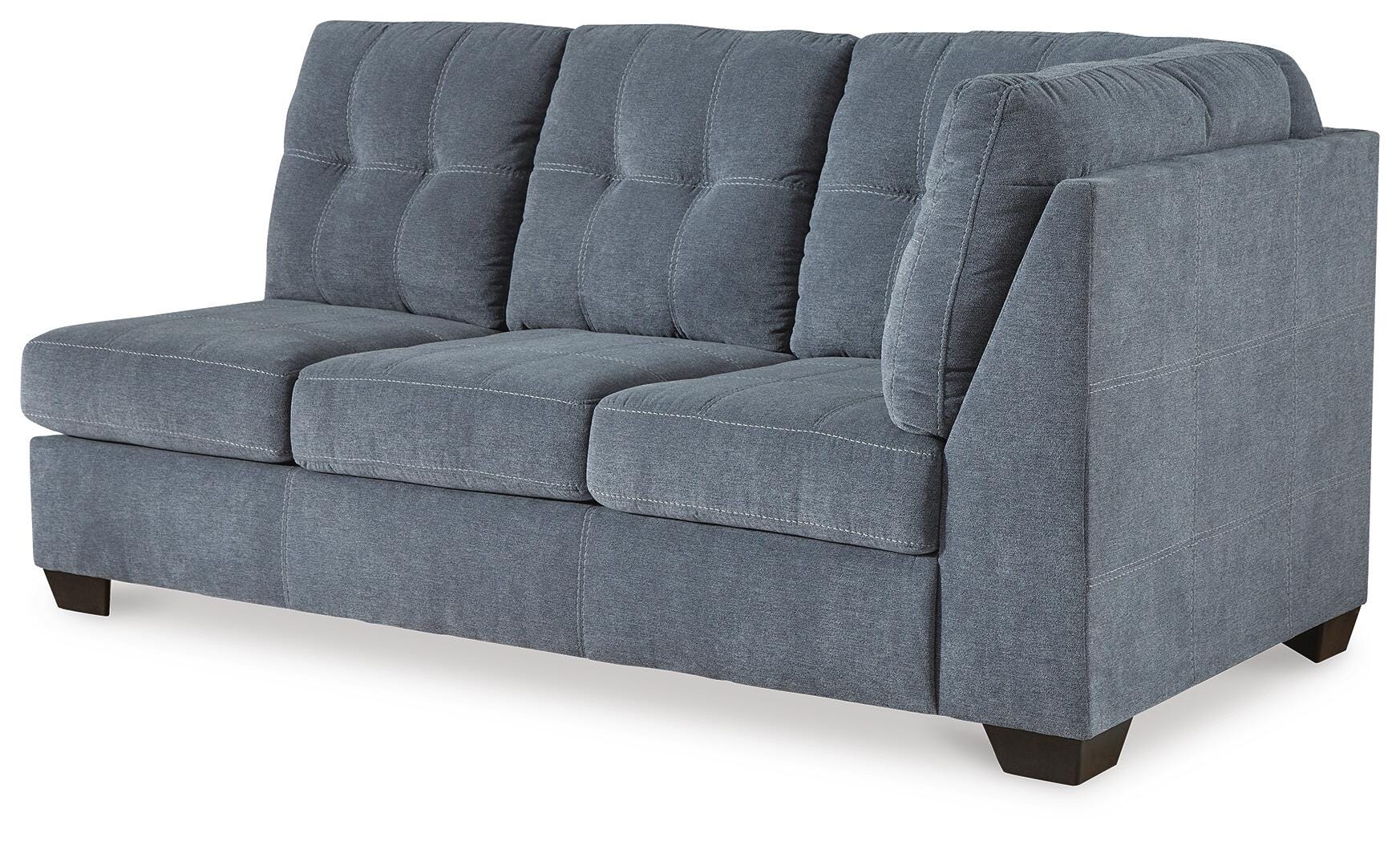 Marleton 2-Piece LAF Chaise Sleeper Sectional in Denim Microfiber