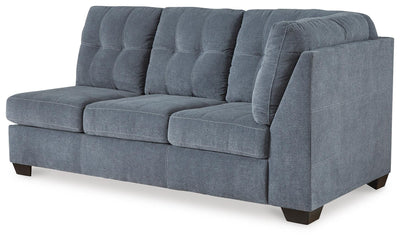 Marleton 2-Piece LAF Chaise Sleeper Sectional in Denim Microfiber
