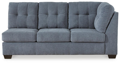 Marleton 2-Piece LAF Chaise Sectional in Denim Microfiber