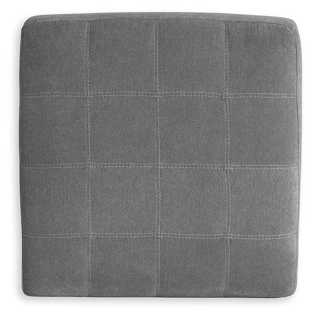 Marleton Oversized Accent Ottoman in Gray Microfiber