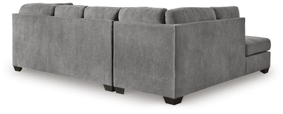 Marleton 2-Piece LAF Chaise Sleeper Sectional in Gray Microfiber
