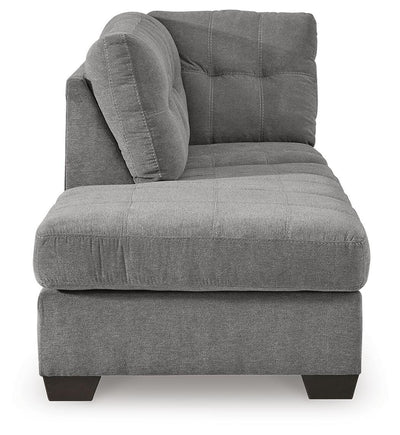 Marleton 2-Piece LAF Chaise Sectional in Gray Microfiber