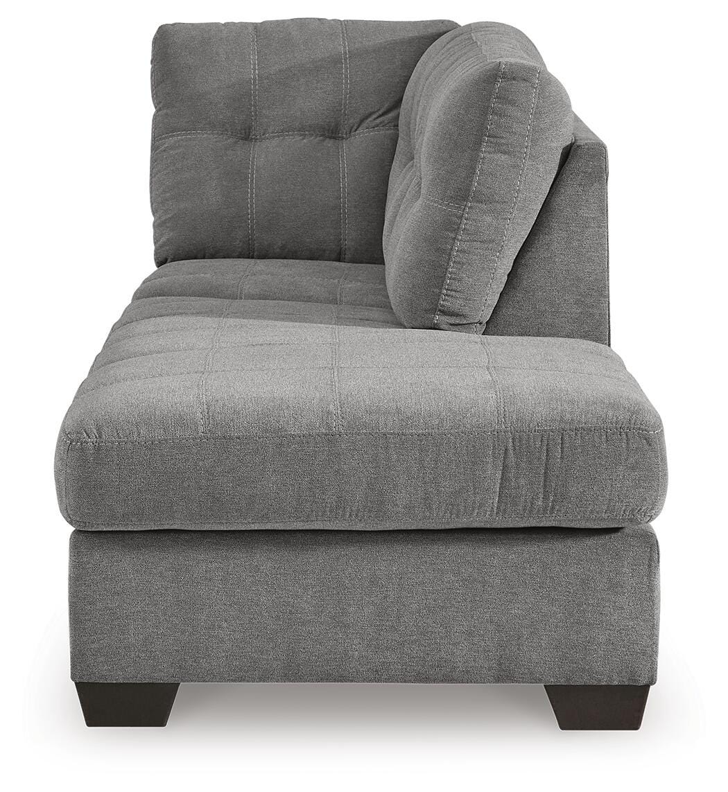 Marleton 2-Piece RAF Chaise Sleeper Sectional in Gray Microfiber