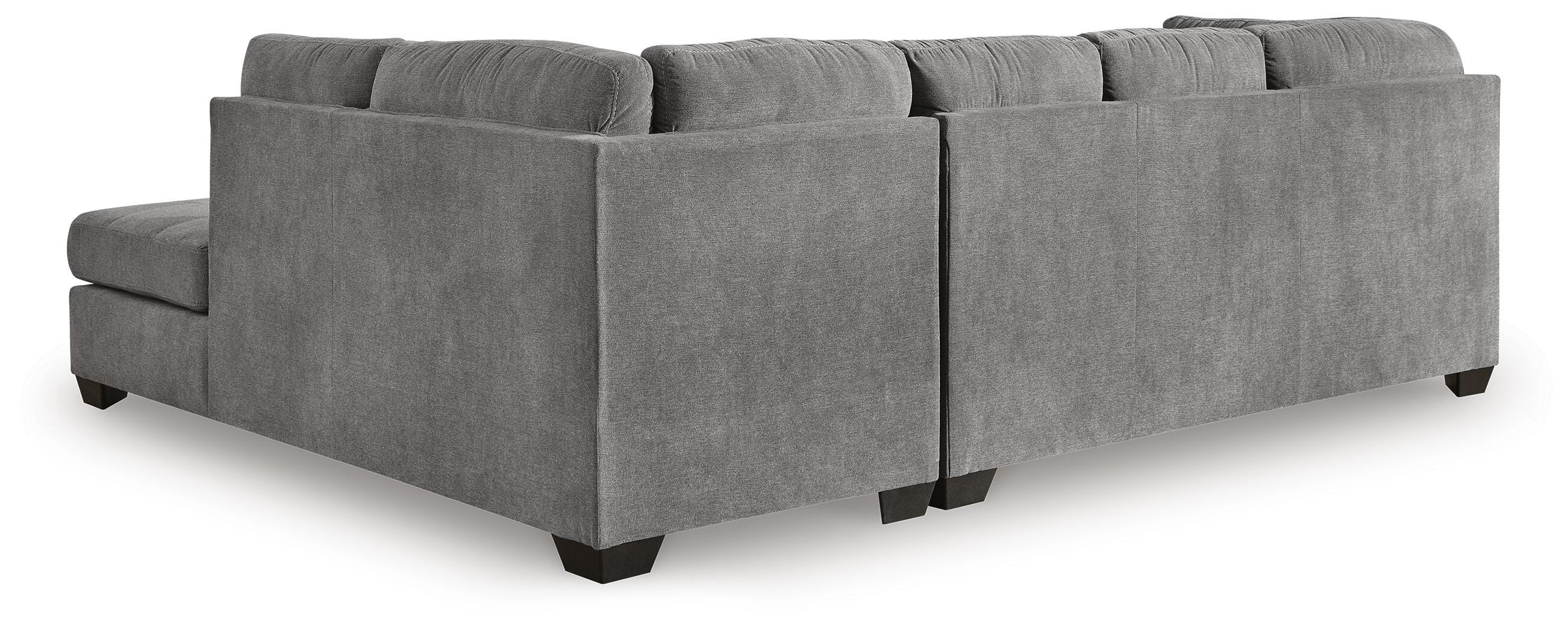 Marleton 2-Piece RAF Chaise Sectional in Gray Microfiber