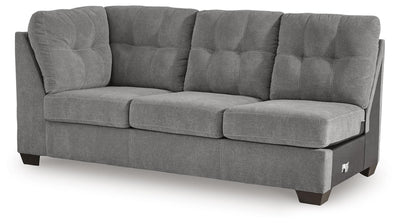 Marleton 2-Piece RAF Chaise Sectional in Gray Microfiber
