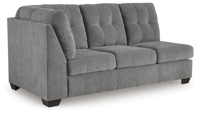 Marleton 2-Piece RAF Chaise Sectional in Gray Microfiber