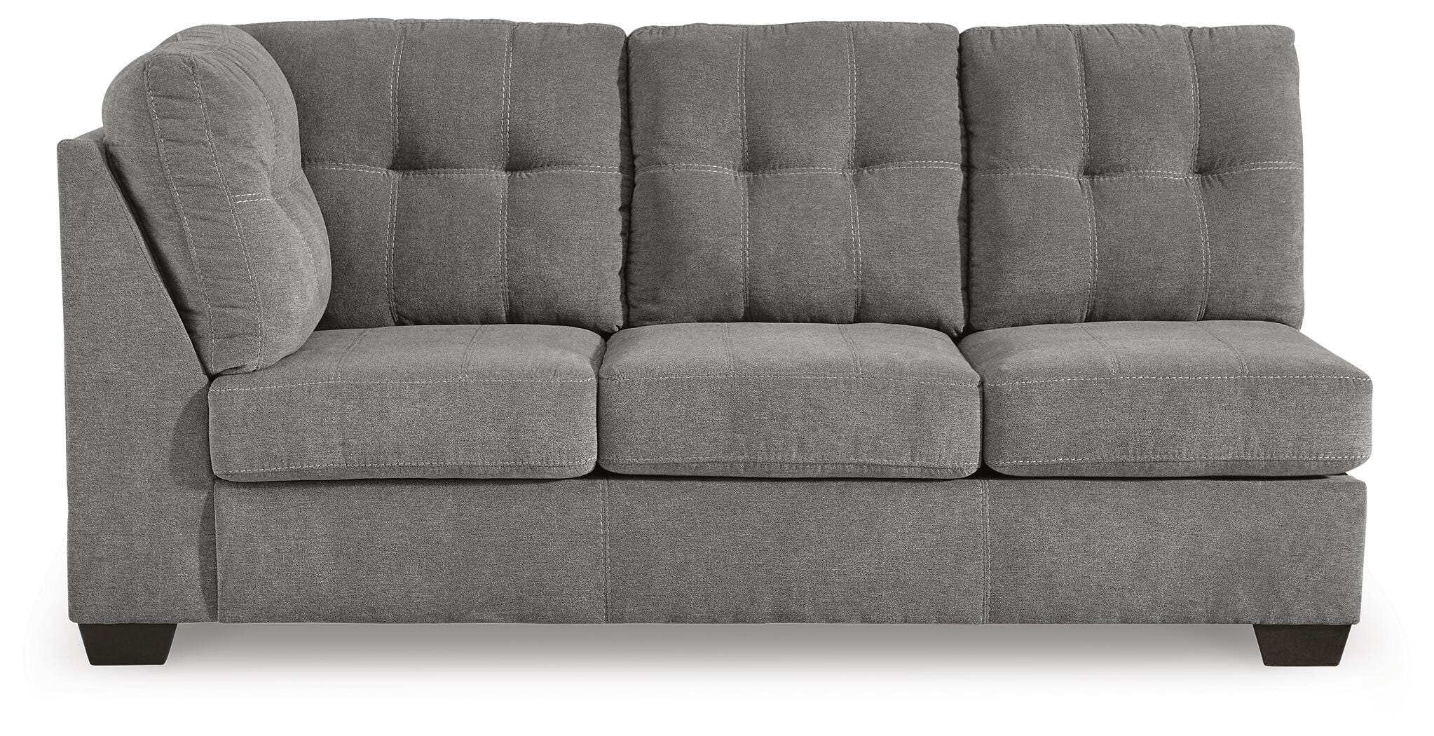 Marleton 2-Piece RAF Chaise Sectional in Gray Microfiber