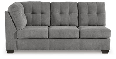 Marleton 2-Piece RAF Chaise Sectional in Gray Microfiber