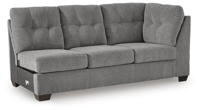 Marleton 2-Piece LAF Chaise Sectional in Gray Microfiber