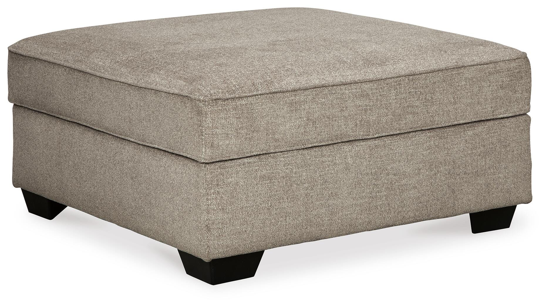 Bovarian 3-Piece Sectional with Ottoman in Stone