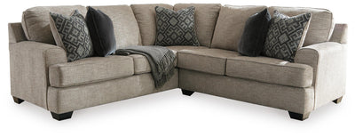 Bovarian 2-Piece LAF Sectional in Stone Chenille