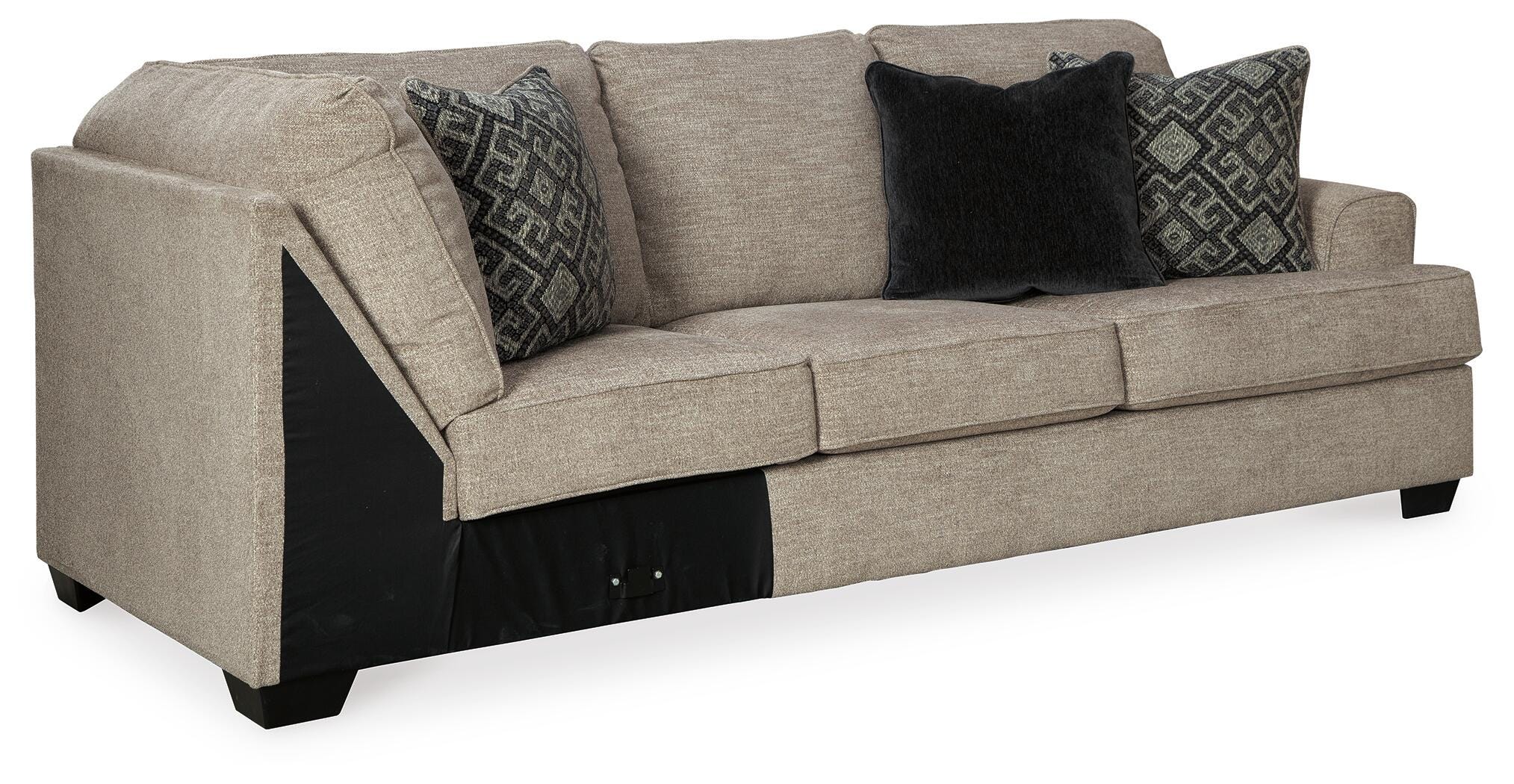 Bovarian 4-Piece RAF Sectional in Stone Chenille