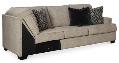 Bovarian 2-Piece Sectional with Ottoman in Stone