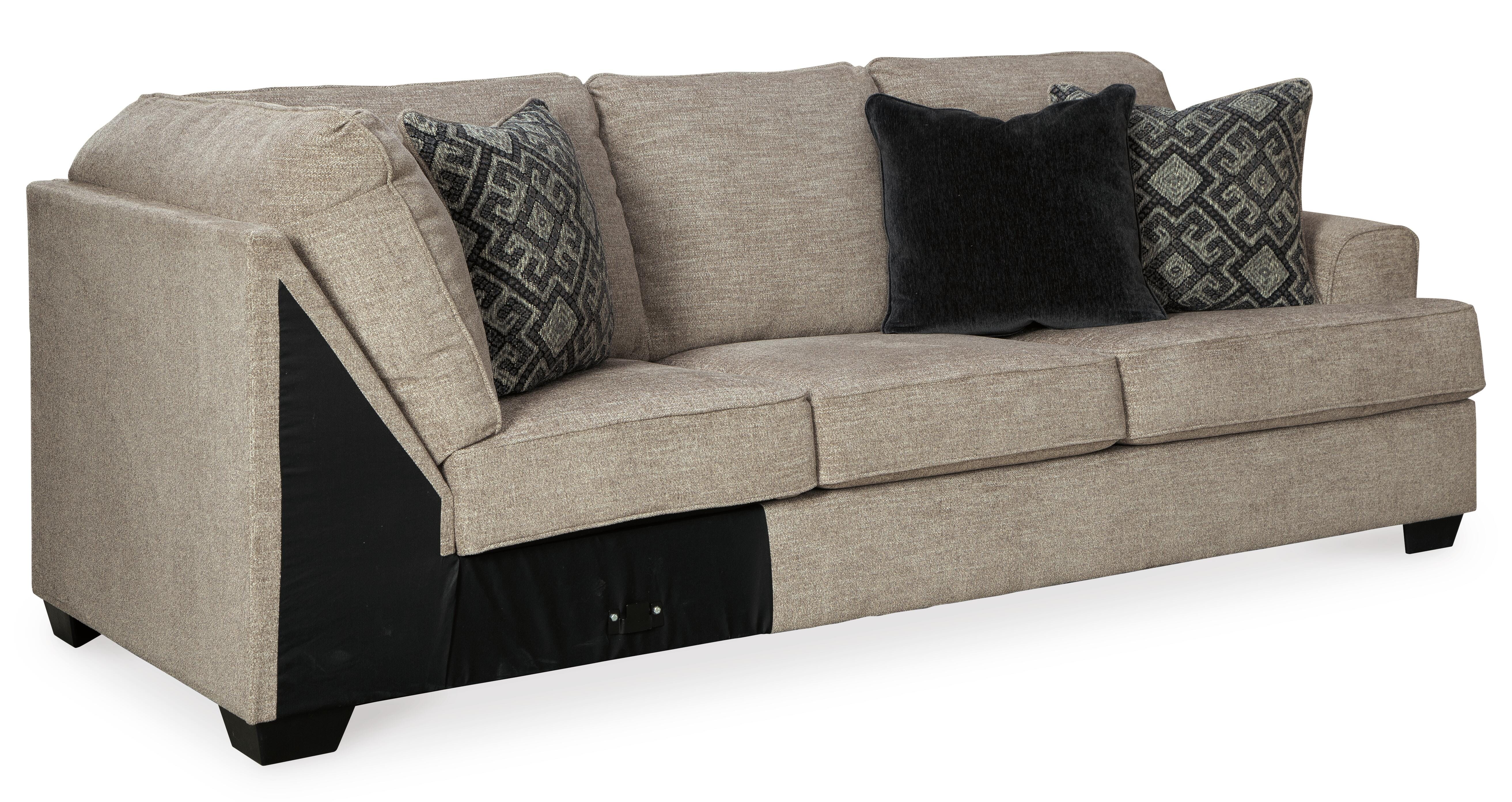 Bovarian 2-Piece Sectional with Ottoman in Stone