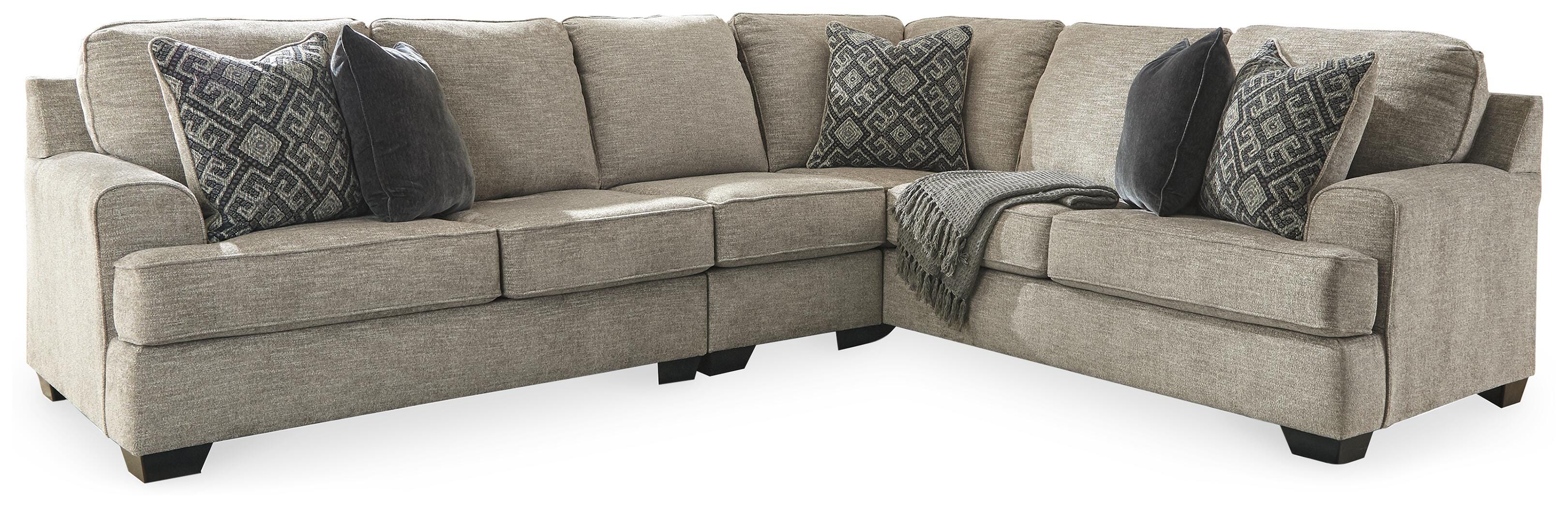 Bovarian 3-Piece RAF Sectional in Stone Chenille