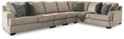 Bovarian 4-Piece RAF Sectional in Stone Chenille