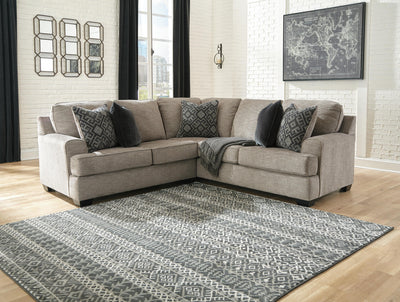 Bovarian 2-Piece RAF Sectional in Stone Chenille
