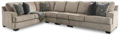 Bovarian 4-Piece LAF Sectional in Stone Chenille